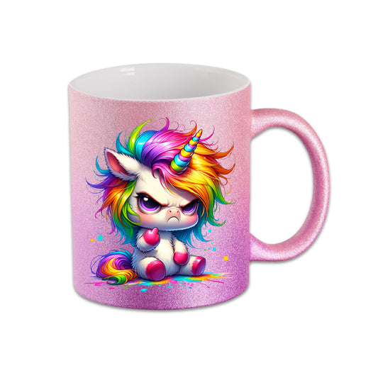 Glitzer Tasse - Unicorn