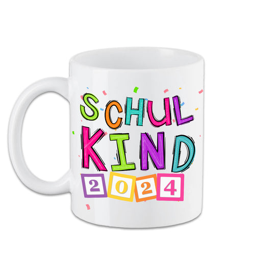 Tasse zur Einschulung mit Wunschnamen Schulkind 2024