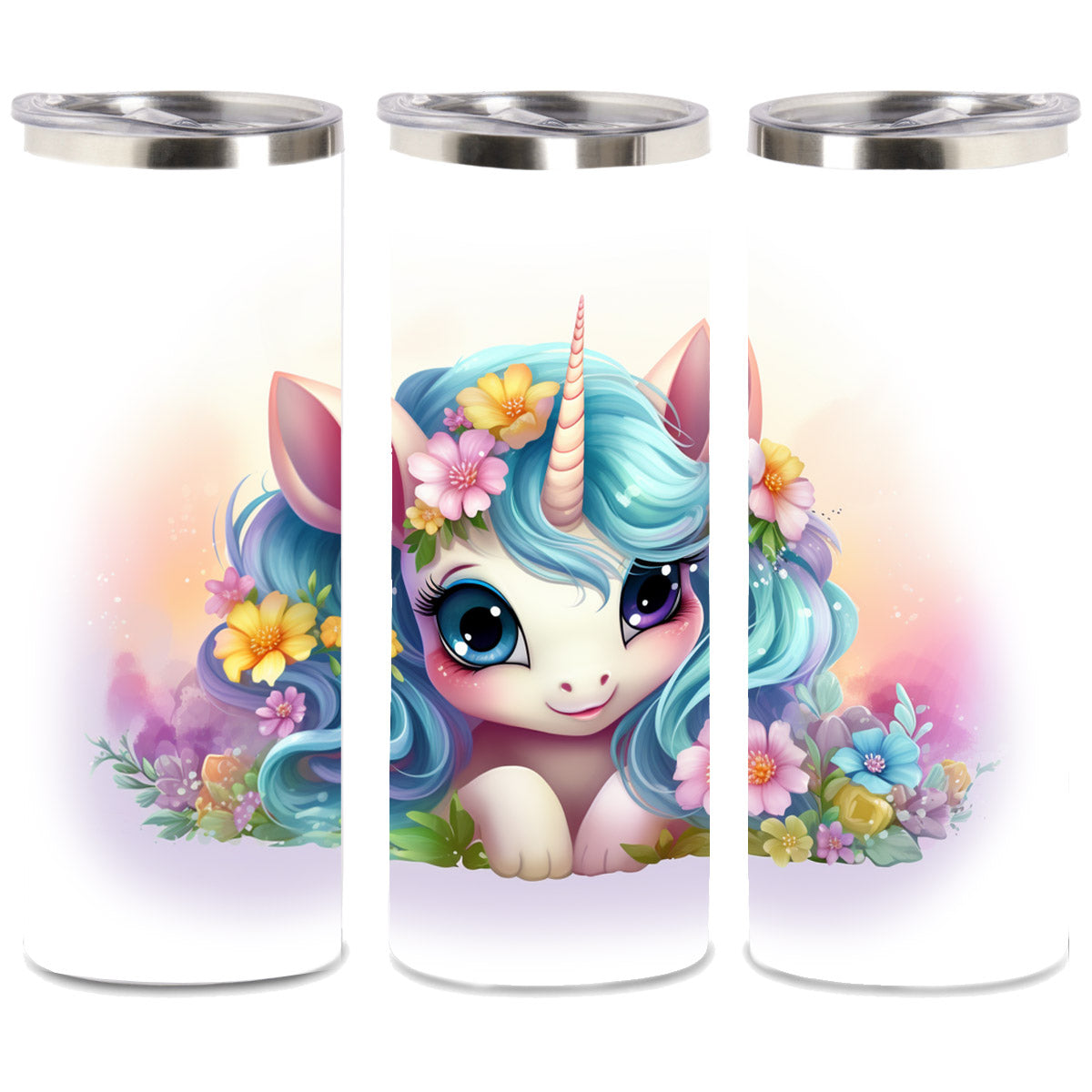 Edelstahl-Thermobecher - Cute Unicorn -