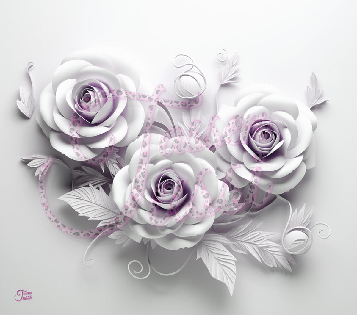Edelstahl-Thermobecher - Weiße Rosen