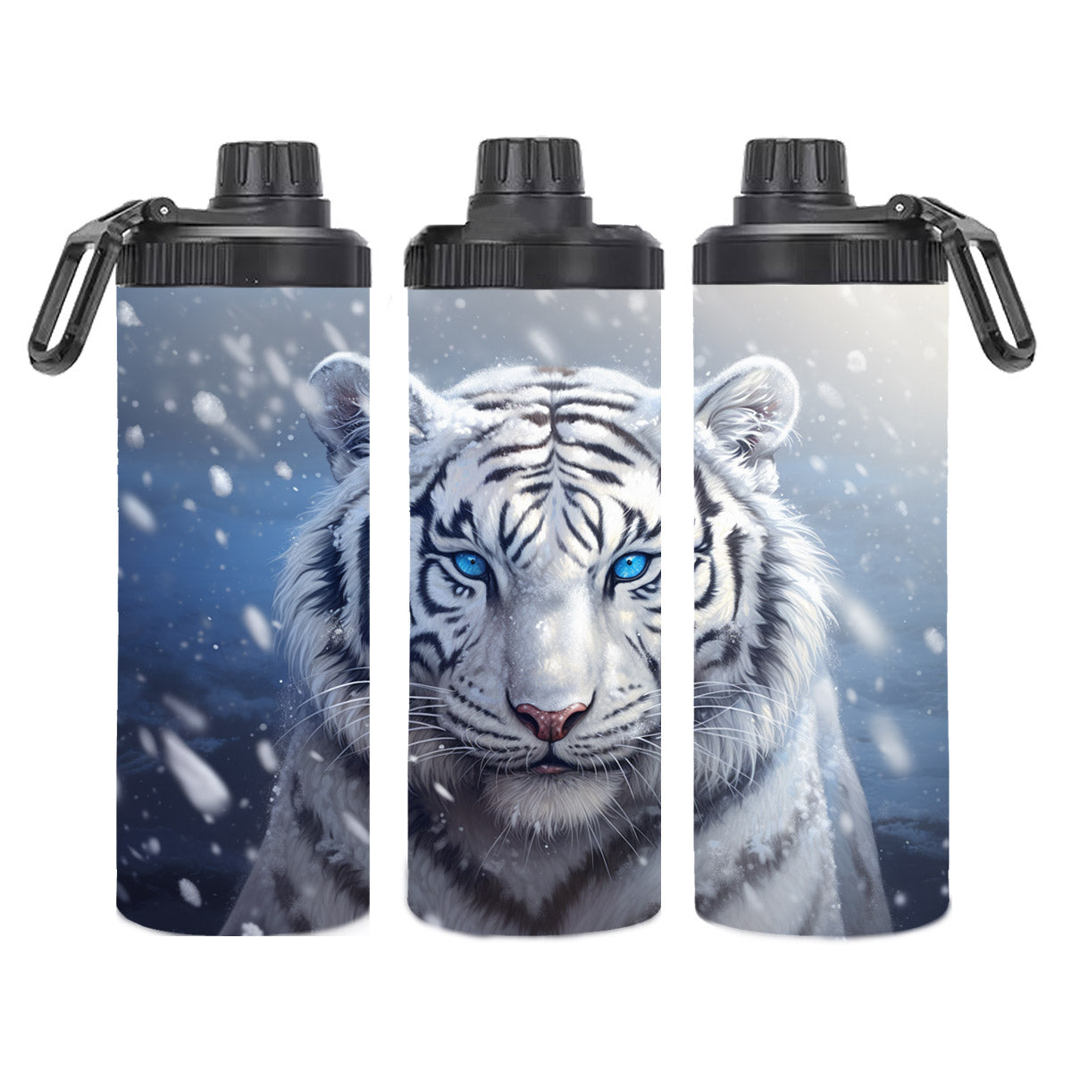 Edelstahl-Thermobecher - Weißer Tiger