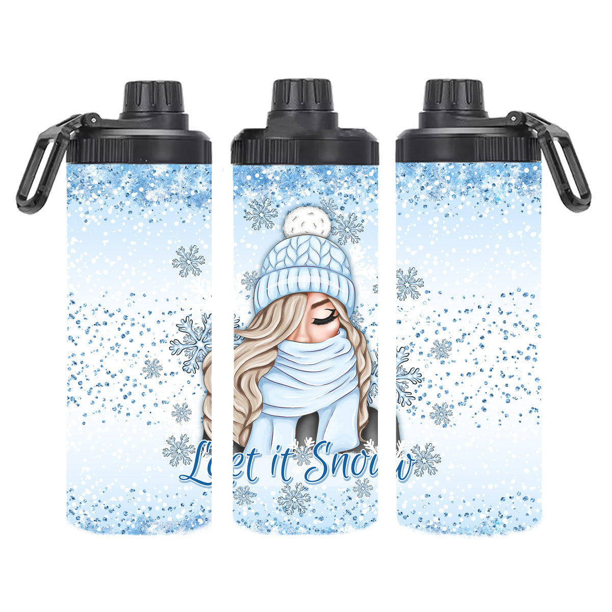Edelstahl-Thermobecher - Let it Snow -