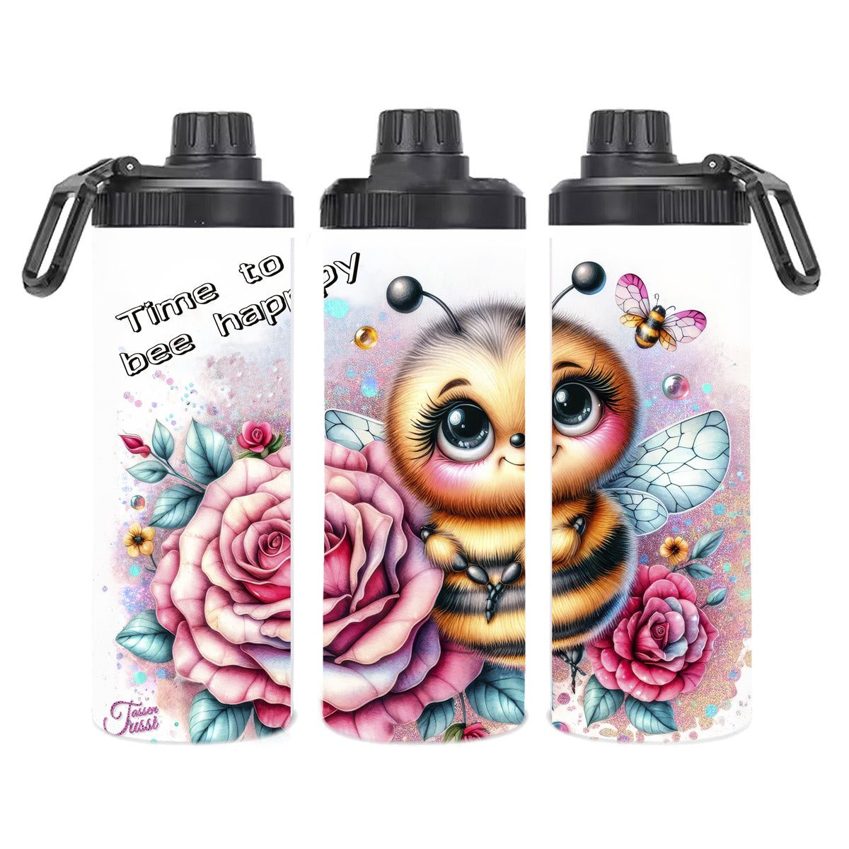 Edelstahl-Thermobecher metallic - Time to bee happy