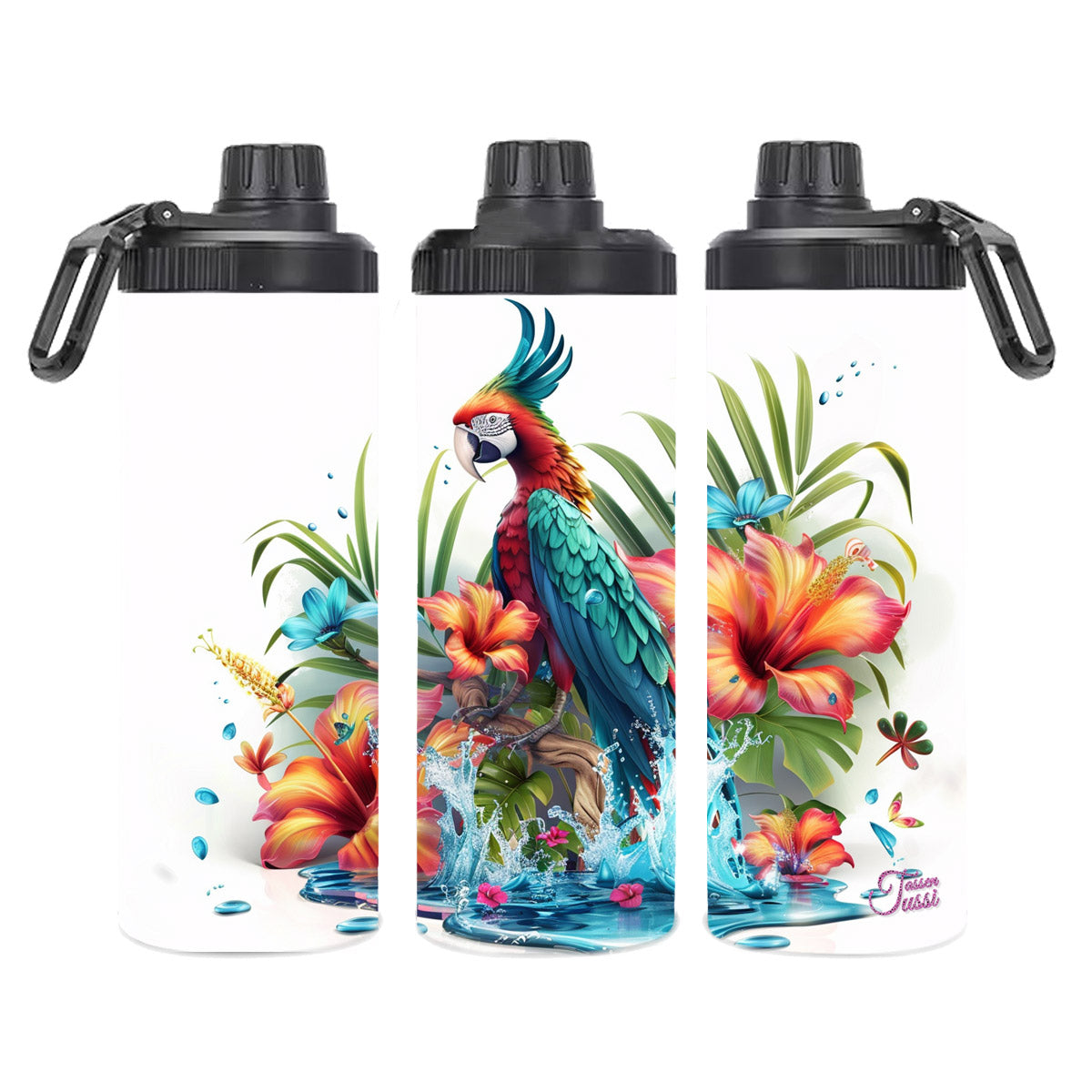 Edelstahl-Thermobecher - Hawaii Papagei