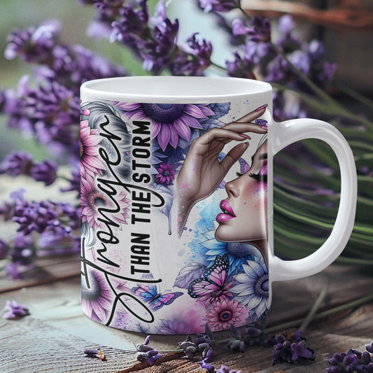 Tasse - Woman Motivationsspruch - Stronger than the strom