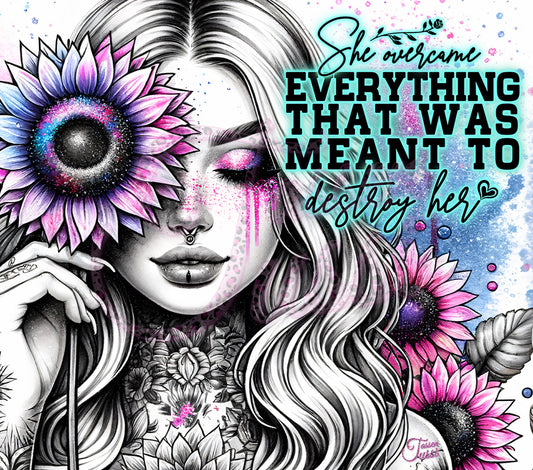 Edelstahl-Thermobecher  - Woman Motivationsspruch - Everything that was