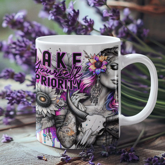 Tasse - Woman Motivationsspruch - Make yourself priority