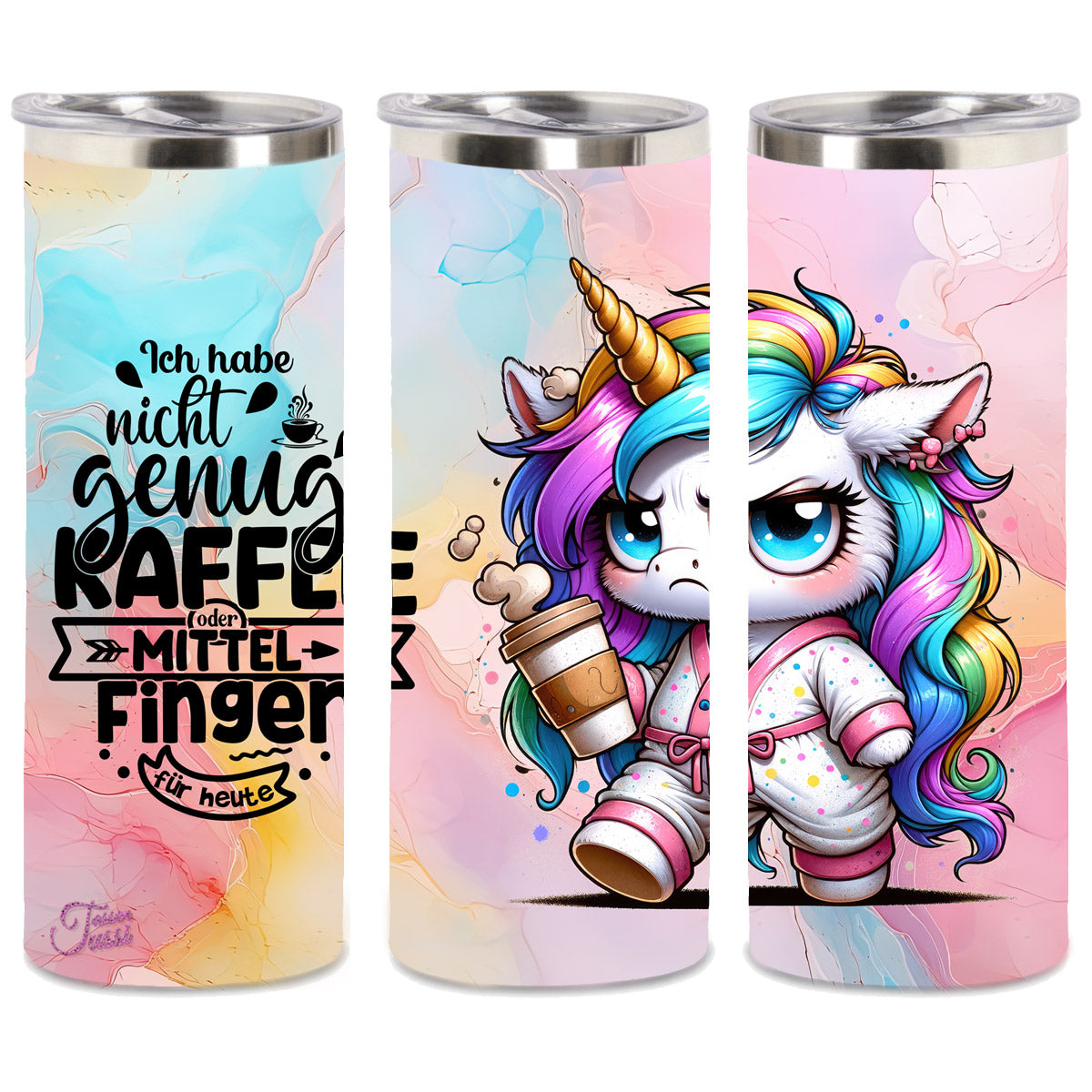 Edelstahl-Thermobecher - Unicorn nicht genug Kaffee