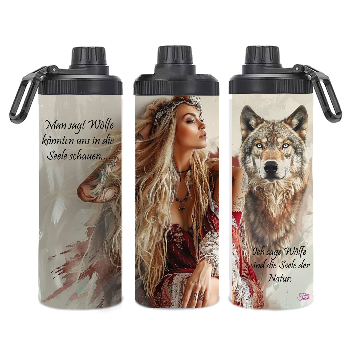 Edelstahl-Thermobecher - Seelen Wolf