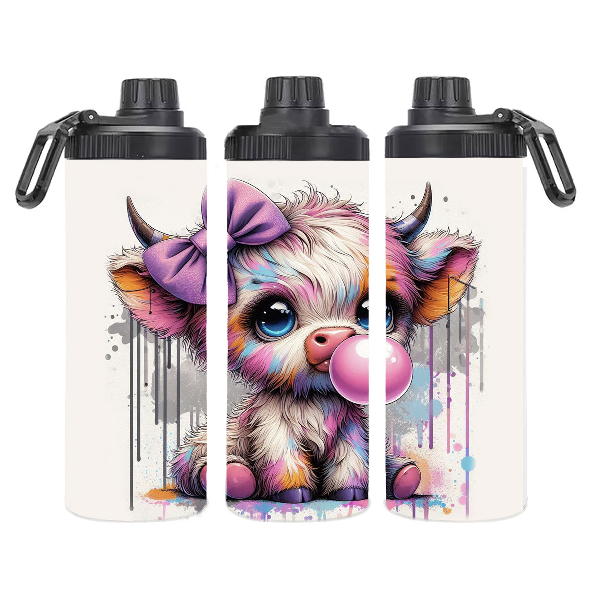 Edelstahl-Thermobecher metallic - Bubblegum Kuh Baby