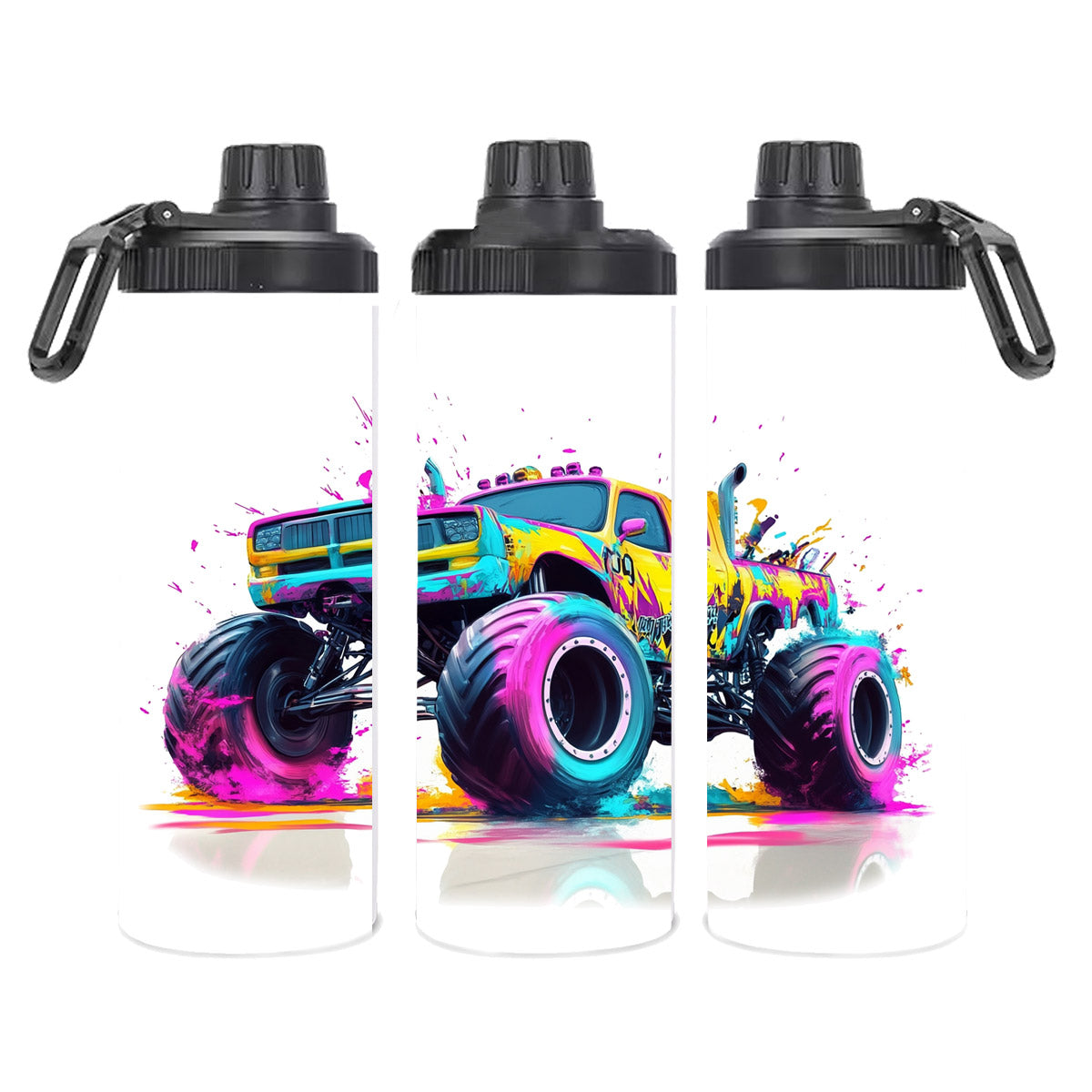 Edelstahl-Thermobecher - Monster Truck Car Neon