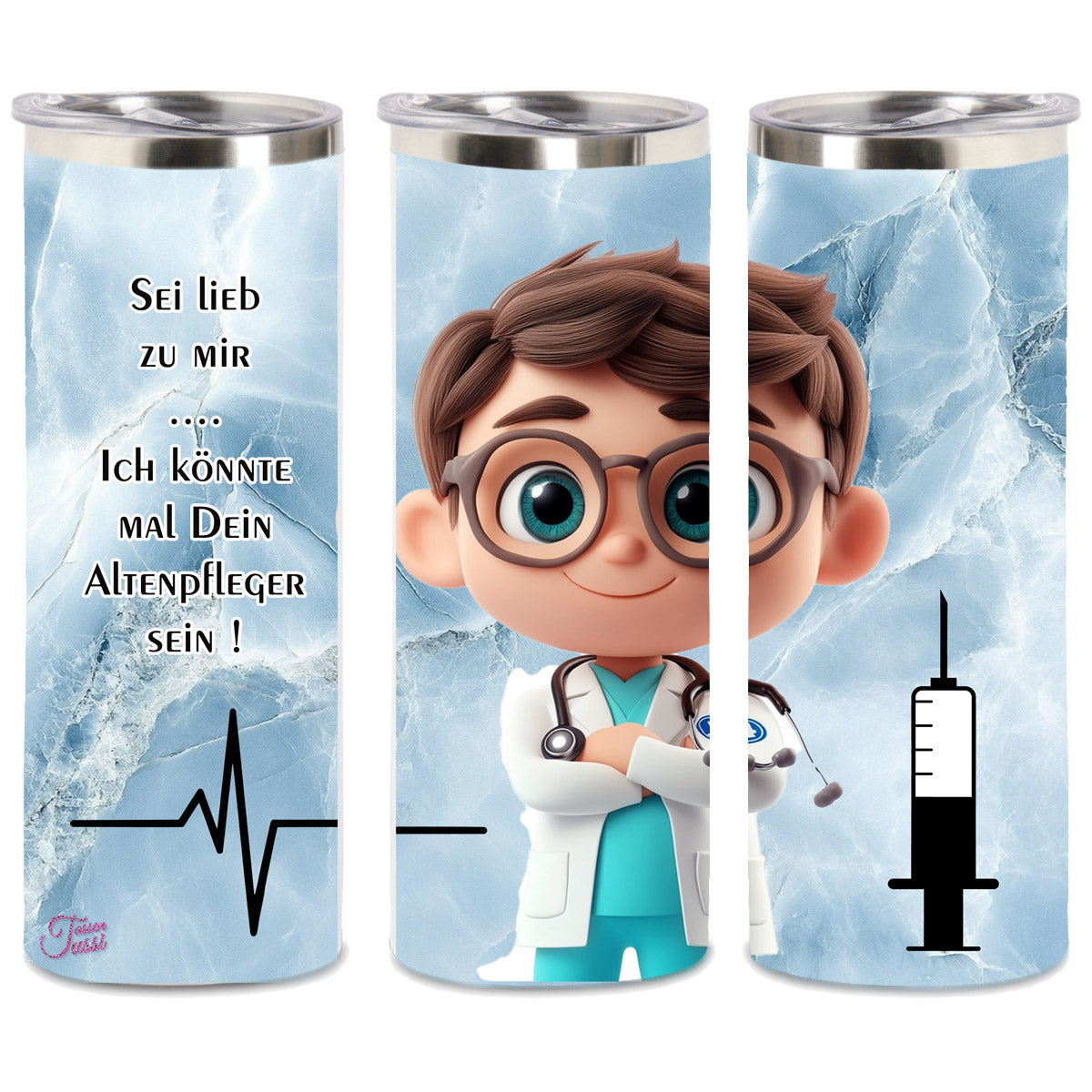 Edelstahl-Thermobecher / Krankenpfleger - Altenpfleger