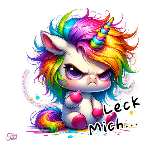 Edelstahl-Thermobecher - Unicorn Leck Mich ....