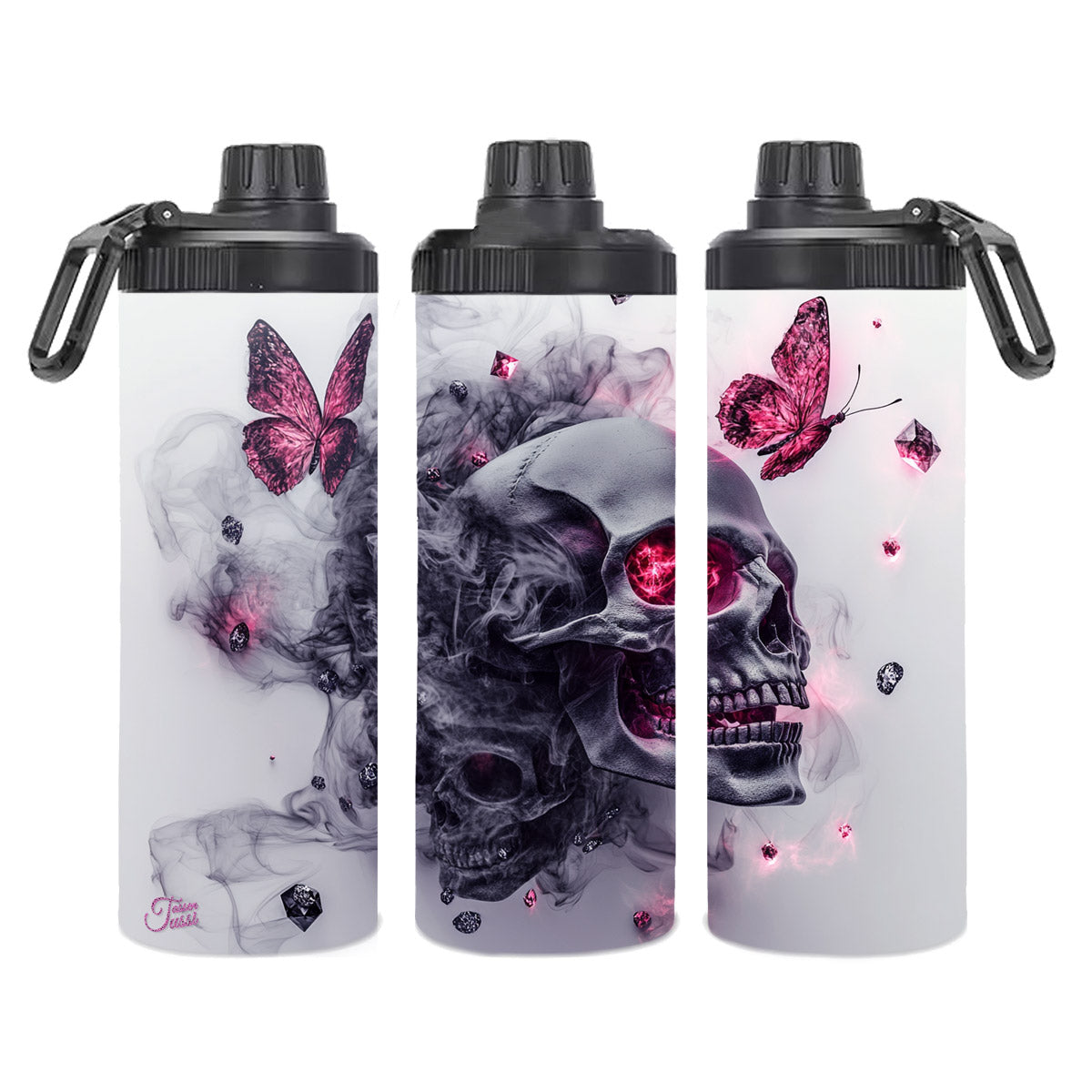 Edelstahl-Thermobecher - Skull Butterfly Diamonds