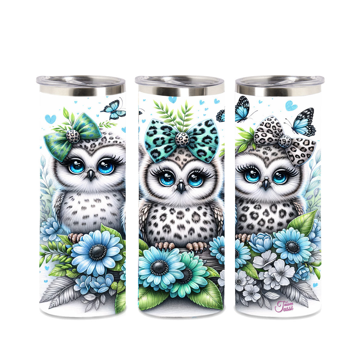 Edelstahl-Tumbler - Eule Eulen Leo