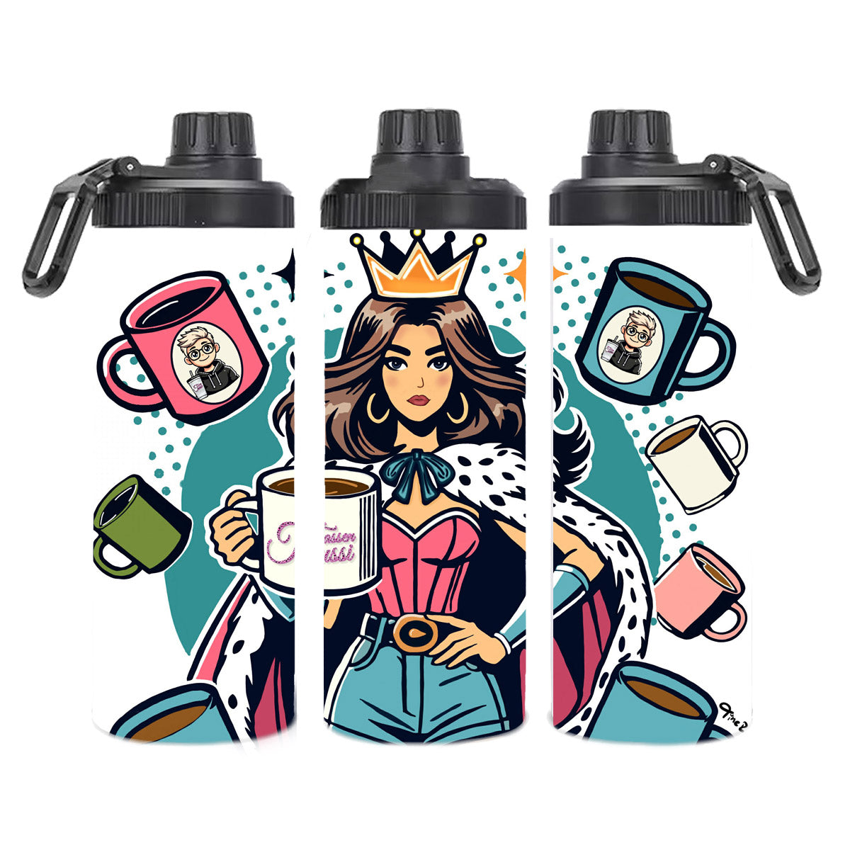 Edelstahl-Thermobecher - Powerwoman "Michi"