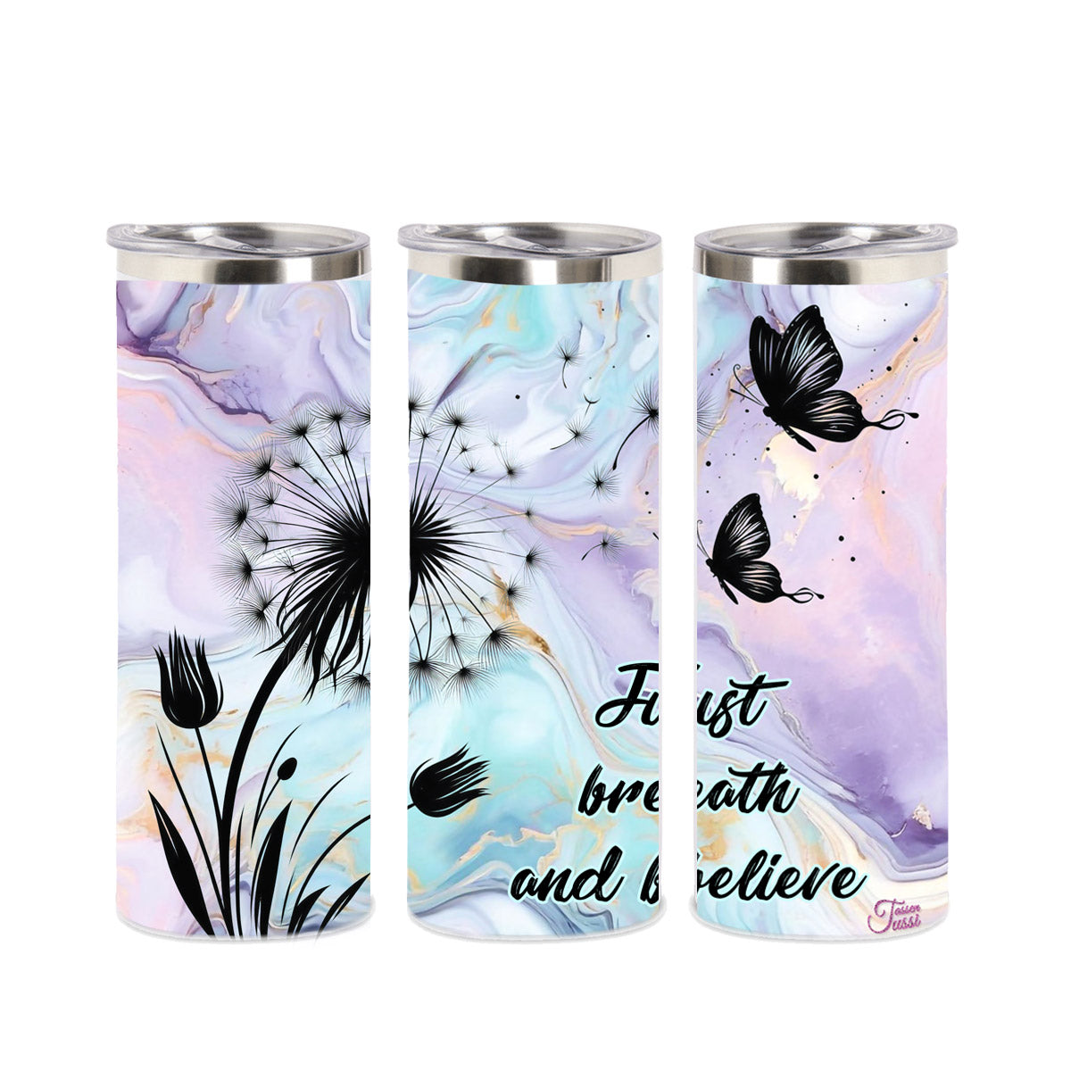 Edelstahl-Thermobecher - Just breath and believe