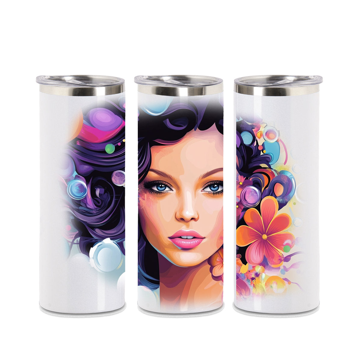 Edelstahl-Thermobecher - Popart Woman