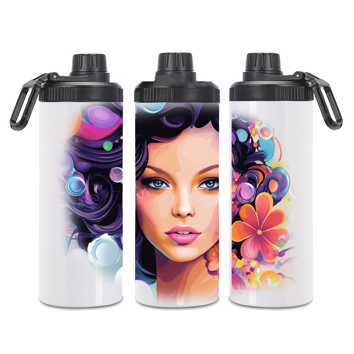 Edelstahl-Thermobecher - Popart Woman