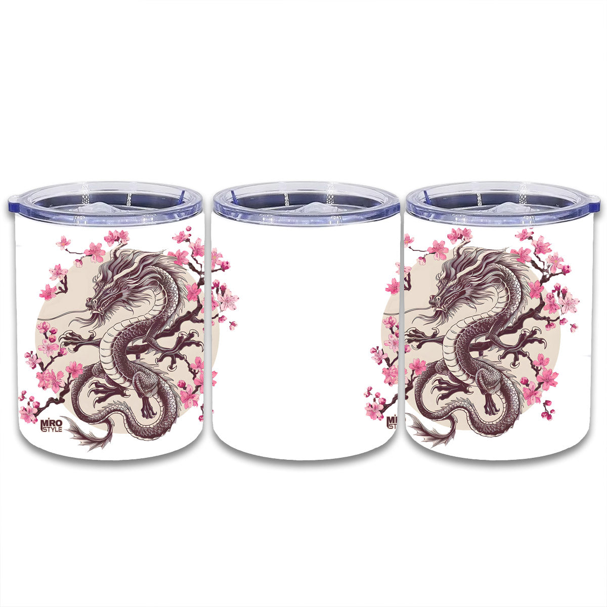 Edelstahl Thermokaffeebecher - Blossom Dragon