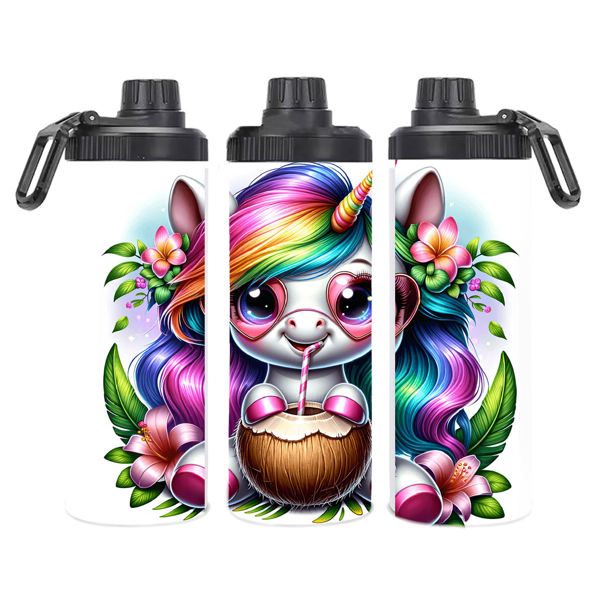 Edelstahl-Thermobecher -Summer Unicorn Schimmer