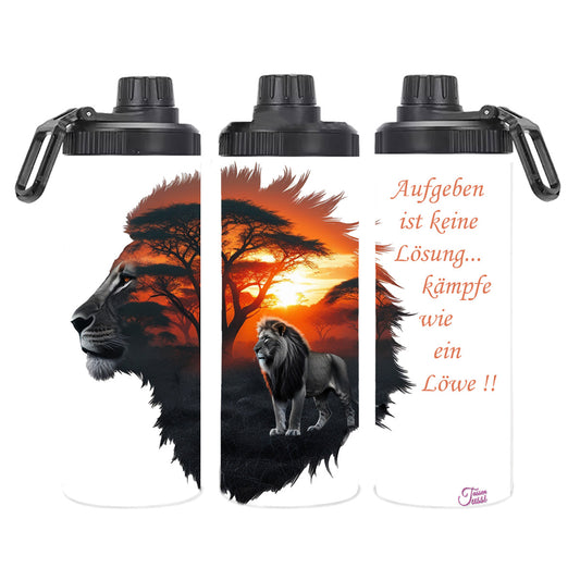 Edelstahl-Tumbler - Löwe - Nicht aufgeben