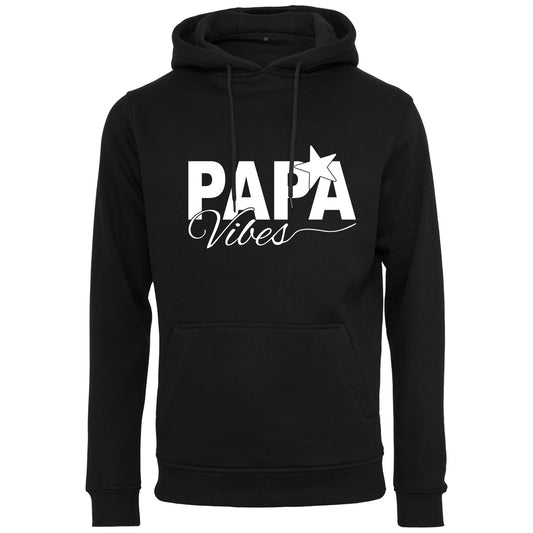 Hoodie -  Papa Vibes - Druck Weiß Matt - verschiedene Farben zur Auswahl