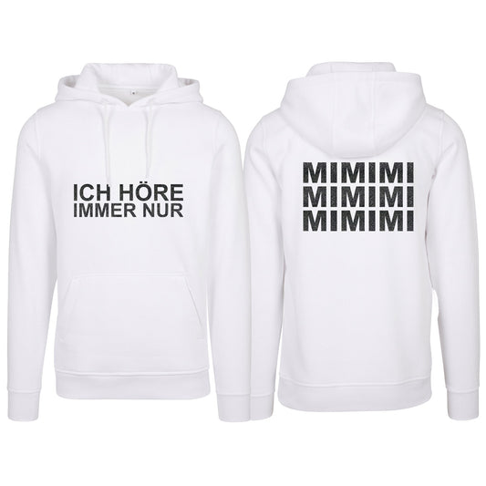 Hoodie -  MiMiMi - Druck Schwarz Glitter - verschiedene Farben zur Auswahl