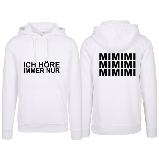 Hoodie -  MiMiMi - Druck Schwarz Matt - verschiedene Farben zur Auswahl