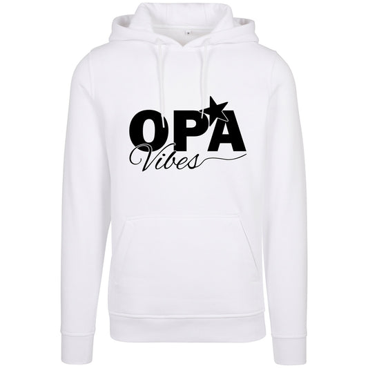 Hoodie -  Opa Vibes - Druck Schwarz Matt - verschiedene Farben zur Auswahl