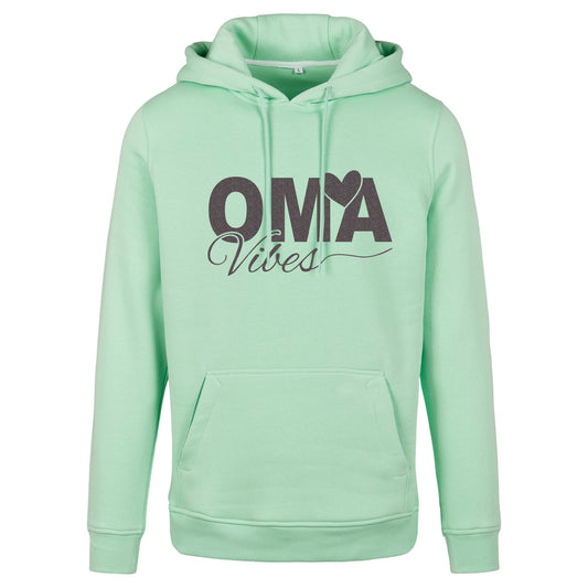 Hoodie -  Oma Vibes - Druck Multi Glitter - verschiedene Farben zur Auswahl