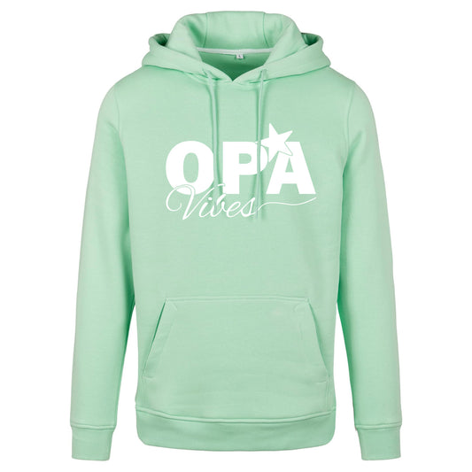 Hoodie -  Opa Vibes - Druck Weiß Matt - verschiedene Farben zur Auswahl