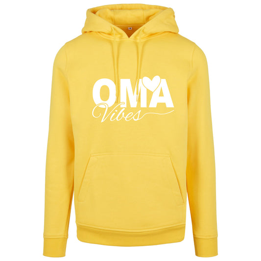Hoodie -  Oma Vibes - Druck Weiß Matt - verschiedene Farben zur Auswahl