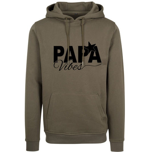 Hoodie -  Papa Vibes - Druck Schwarz Matt - verschiedene Farben zur Auswahl
