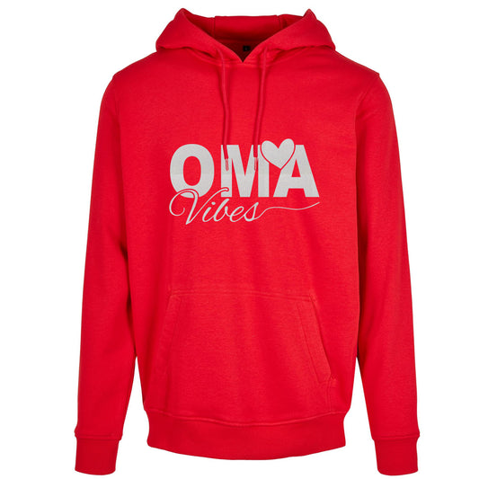 Hoodie -  Oma Vibes - Druck Weiß Rainbow Glitter - verschiedene Farben zur Auswahl