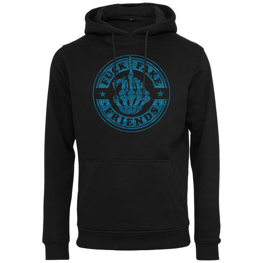 Hoodie -  Fuck Fake Friends - Druck Blau - verschiedene Farben zur Auswahl