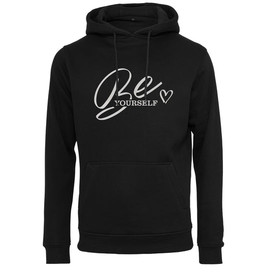 Hoodie -  Be Yourself - Druck Weiß Rainbow - verschiedene Farben zur Auswahl