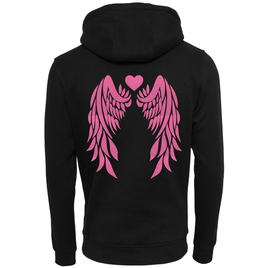 Hoodie -  Angel Wings - Druck Neon Rosa - verschiedene Farben zur Auswahl