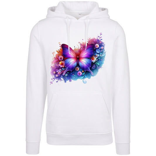 Hoodie -  Butterfly Schmetterling Bunt Druck - verschiedene Farben zur Auswahl