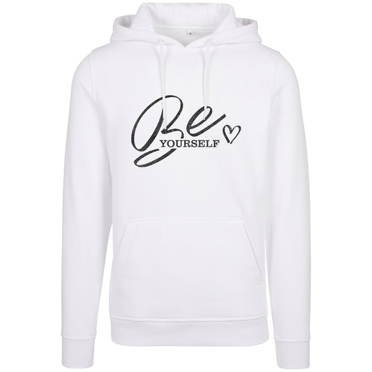 Hoodie -  Be Yourself - Druck Schwarz - verschiedene Farben zur Auswahl