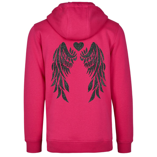Hoodie -  Angel Wings - Druck Schwarz - verschiedene Farben zur Auswahl