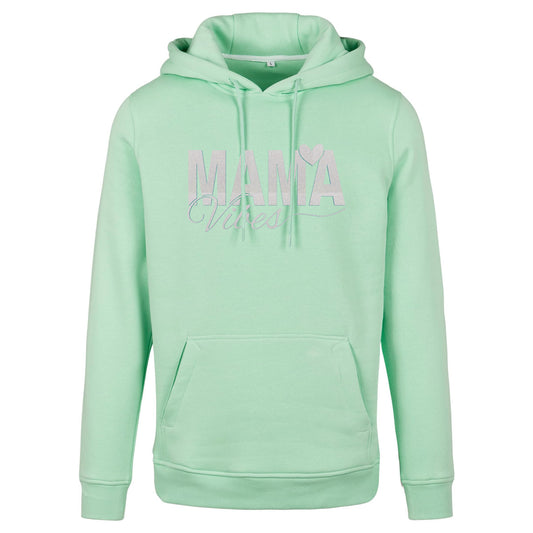 Hoodie -  Mama Vibes - Druck Weiß Rainbow - verschiedene Farben zur Auswahl