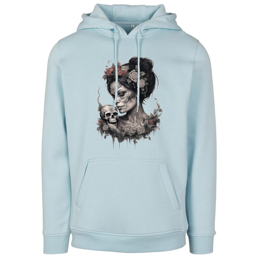 Hoodie -  Skull Woman Druck - verschiedene Farben zur Auswahl