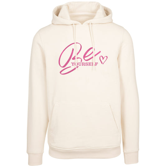 Hoodie -  Be Yourself - Druck Neon Rosa - verschiedene Farben zur Auswahl
