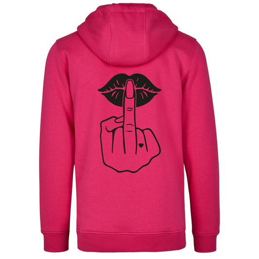 Hoodie - Lippen Lips Mittelfinger