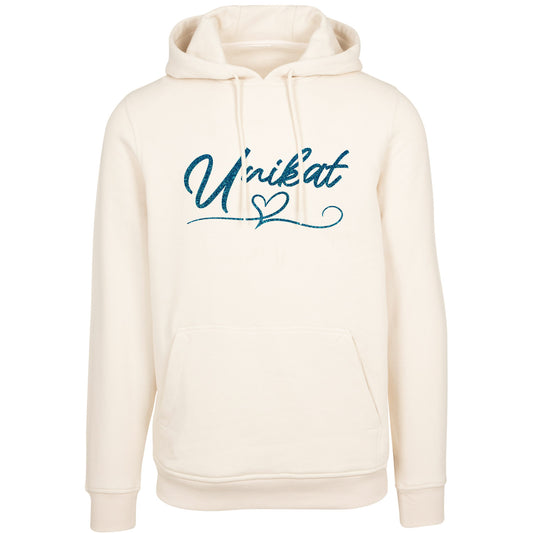 Hoodie -  Unikat Druck Blau Glitter - verschiedene Farben zur Auswahl
