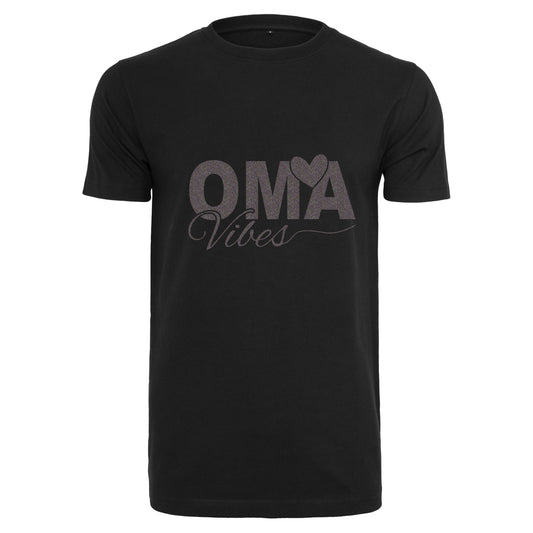 T-Shirt Shirt - Oma Vibes - Druck Multicolor Glitter - verschiedene Farben zur Auswahl