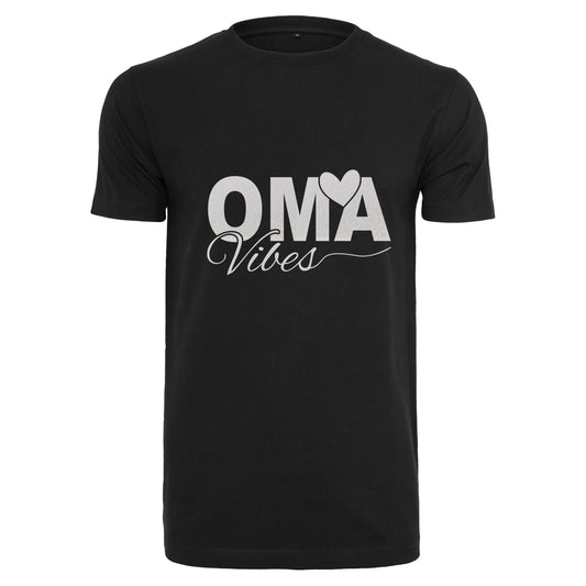 T-Shirt Shirt - Oma Vibes - Druck Weiß Rainbow Glitter - verschiedene Farben zur Auswahl