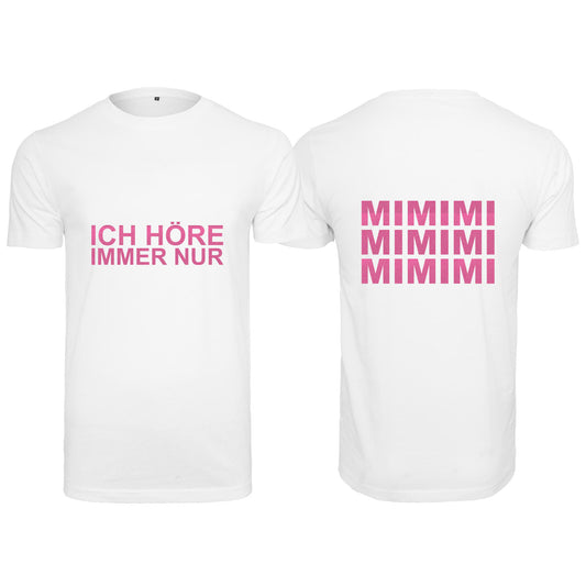 T-Shirt Shirt - MiMiMi - Druck Neon Rosa Glitter - verschiedene Farben zur Auswahl