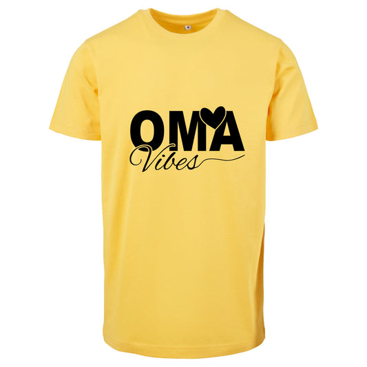 T-Shirt Shirt - Oma Vibes - Druck Schwarz Matt - verschiedene Farben zur Auswahl
